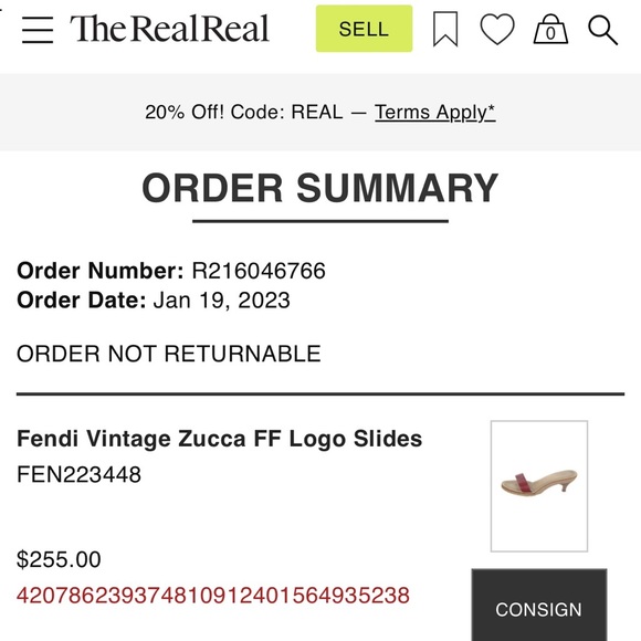 FENDI Vintage Zucca FF Logo Kitten Heels Sandals Slides - Picture 7 of 7